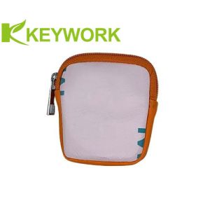 PU Leather Folding Sunglasses Bag / Case Portable Purse For Keys USB Pen