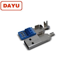 Cheap High Current Usb Male Male Connector Iron Shell PCB Jack With Housing for sale