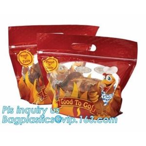 Custom Printed Zip lockk Handle Bags, Stand Up Pouch with Clear Window,