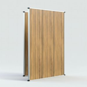 Cheap Flexible Fold Away Partition Walls , Sound Proof Aluminium Partition With Wooden Finish for sale