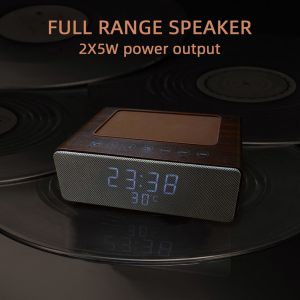 1w Night Light Portable Bluetooth Speakers M15 Alarm Lock With Wireless Charger