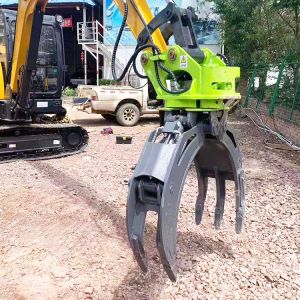Customized Excavator Hydraulic Rotating Grapples For Wood Cutting