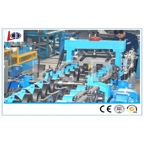 PLC Controlled C And Z Purlin Machine High Speed 7.5 Kw Hydraulic Cutting Power
