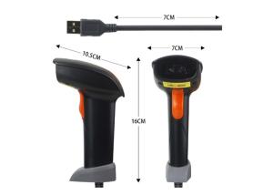 Cheap USB/RS232 Barcode Scanner Handheld Barcode Reader With CE Certification for sale
