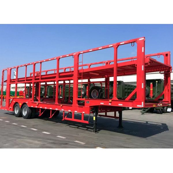 Quality Smooth Transportation 2 Axle Car Trailer With Triangle / Double Star / Double Money Tires wholesale