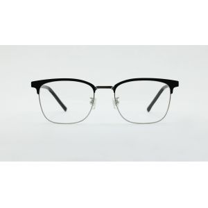 Unisex Rectangular Metal Eyeglasses with Handmade Acetate Combination Eye Frames