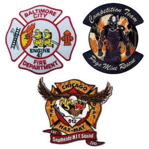 3d Polyester Los Angeles Fire Department Patches Environmental Friendly