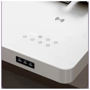 100 V/Hz Glass Mobile Electric Height Adjustable Computer Desk for Modern Office