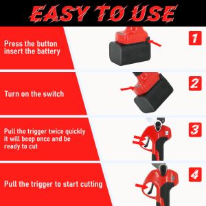 Upgraded High Power 650W 40mm Cutting Diameter Cordless Pruner for Gardening