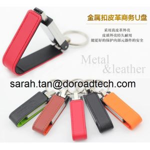 Competitive Leather USB Flash Drive USB Disk, High Quality Free Logo Leather USB