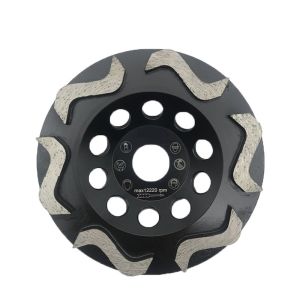 Cheap 5&quot; 7&quot; Concrete Diamond Tools S Type Angle Grinder Polishing Wheel for sale