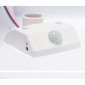 Intelligent E27 Lamp Holder , 140 Degrees Screw Bulb Holder Low Power Dual Wire