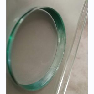 Big Handle Hole Shower Tempered Glass CNC Stained Polished