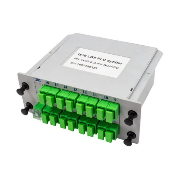 Quality Cassette 1x16 PLC Splitter LGX 1 Input 16 Outputs With SC APC Adapter wholesale