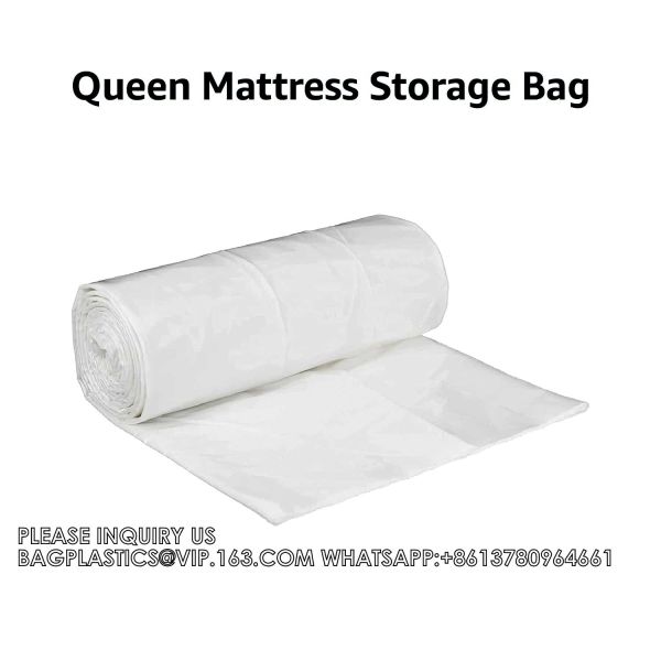 Quality Commercial Moving And Storage Mattress Bag, Queen, 4 Mil, 1 Count, White, 80"L X 60"W X 10"H wholesale