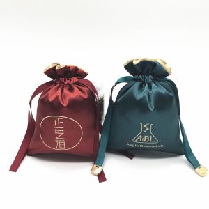 OEM ODM Fabric Drawstring Gift Bags 100% Silk Drawstring Bag