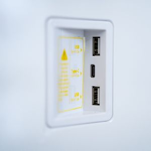 Smart Furniture Modern Living Room Coffee Table with Wireless Charging and Music