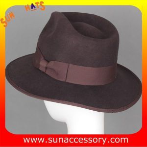 4630376 Sun Accessory customized winner fashion 100% wool felt fedora hats