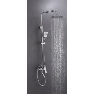 China Liftable Shower Head Kit Cold Hot Water Faucets Brass Chrome Body 1.5m Soft Tube on sale