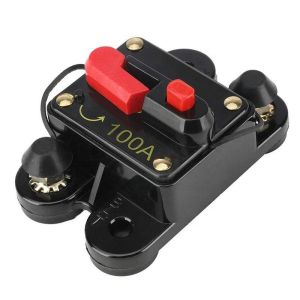 China Manual Reset Video Automotive Circuit Breakers 40A 50A 60A 80A 100A 150A 200 Amp Car Audio Overload Protector on sale