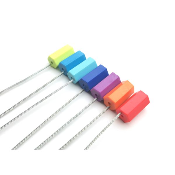 Eco-Friendly ABS Disposable Pull Tight 1.8mm Hexagonal Security Wire Plastic Cable Seal with 2.79 KN Tensile Strength