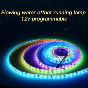 Programmable silicone neon lamp with color flow gradient effect can be bent to