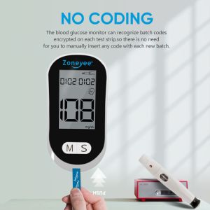 Blood Glucose Monitor Machine Protable Accrutate Home Use LCD Display Blood