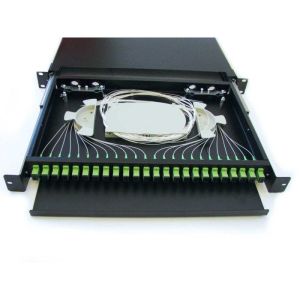 12 - 24 Core SC / FC / ST / LC Rack Mount Splicing ODF Panel For FTTH