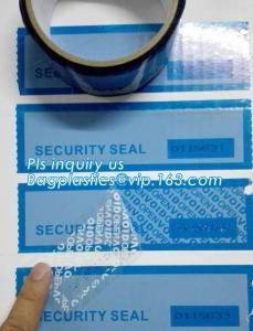 Cheap Tamper evident holographic label / Security Hologram VOID sticker,Antifake Logo Printing Peel Off Void Sticker, Warranty for sale