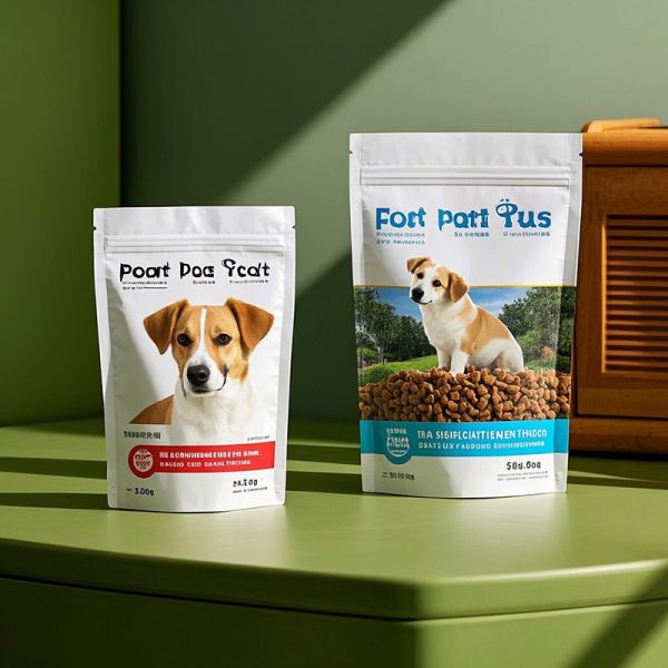 Transparent Window Stand-up Packaging Bags for Coffee Pet Food Recyclable Kraft