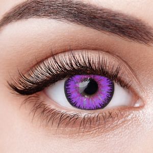 KSSEYE Magic Eye Contacts Lens Fancy Look 1 PAIR 2 PCS Evil Eye Purple Animation
