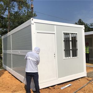 Modular Fold up House Sandwich Panel Fireproof Foldable Expanding Cabin