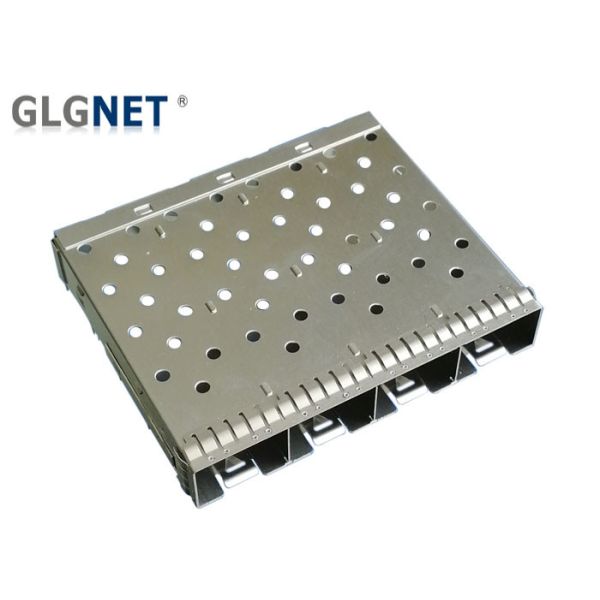 1x4 Ganged SFP Solutions SFP Cage Connector EMI Spring Four Port For 10G Optical