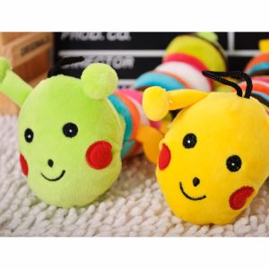 28cm 100% new yellow plush Caterpillar dog chewing toy toxic free and safe with