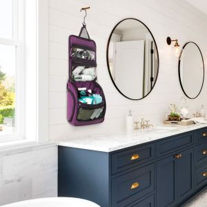 Hanging Toiletry Travel Bag with Expandable Compartments Detachable TSA Friendly