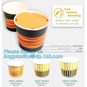 POPCORN PAPER BOX, POPCORN CUP, CHICKEN BOX, CUSTOM BRANDING,24OZ, 32OZ,46OZ