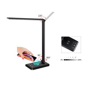 Alu Touch Switch Desk Lamp 10W QI Wireless Charging Pad