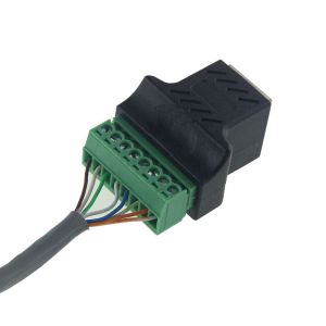 RJ45 Female Jack 8P8C to 8 Pin Screw Terminal Block Adapter for CCTV Vedio