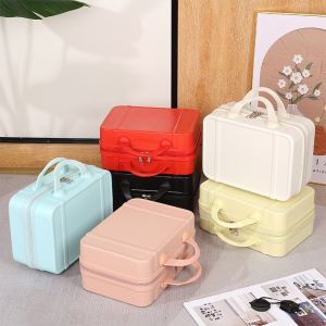 Cheap Retro-style portable makeup case, 14-inch small and lightweight new storage bag that can be hung on luggage. for sale