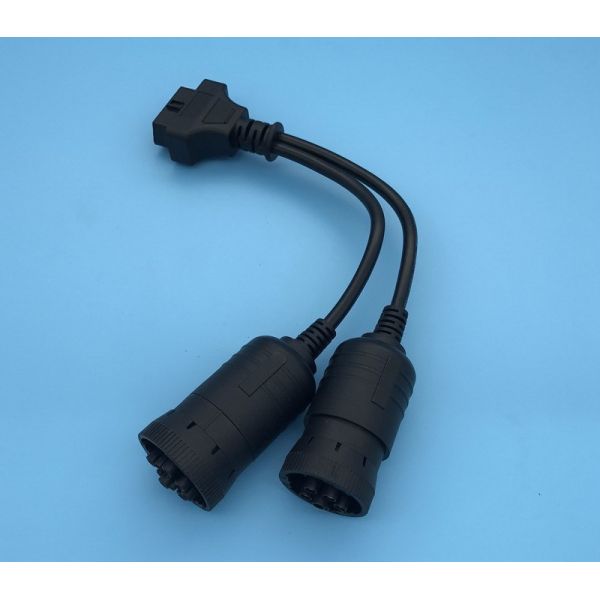 Quality OBD2 OBDII Female to Deutsch 6 Pin J1708 Female and 9 Pin J1939 Female Splitter Y Cable wholesale