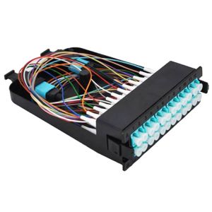 12 24 Cores Fiber MPO LC Cassette Box OM3 Optical Cable MTP Module With FTTX