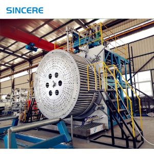 HDPE large diameter hollow wall spiral winding pipe extrusion machine line