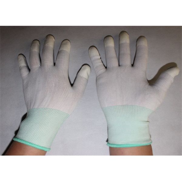Stretch Anti Static Gloves PU Coated , Nylon Yarn Utility Work Gloves