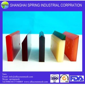 Screen printing squeegee for polyester silk printing mesh PU1