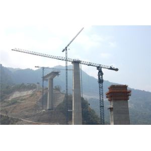 XGTT100 12 Tons FLAT TOP Luffing Construction Site Crane 60m