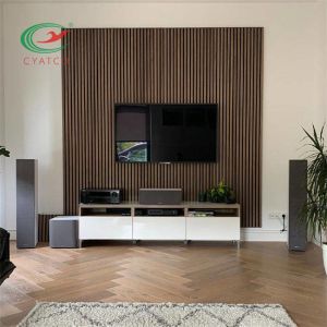 China Walnut MDF Wood Slat Wall Panel Multipurpose Practical For Office on sale