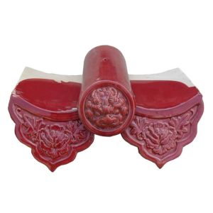 Chinese Architectural Antique Glazed Clay Roof Tiles Ceramic Material Handcraft