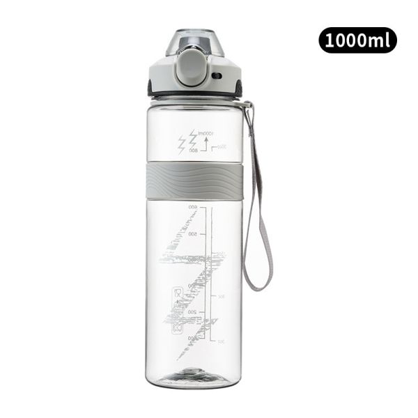 Quality Lightweight 1000ml Clear Tritan Water Bottle Bpa Free Portable Plastic Gradient Color Large Sports Water Bottle Various Colours For Selection wholesale