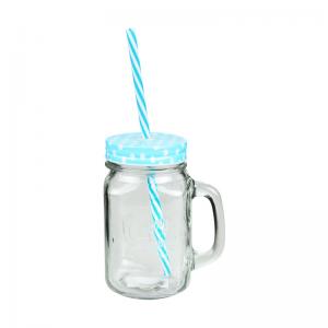 China Glass Mason Beverage Jar With Airtight Lid Vintage Style Customized on sale