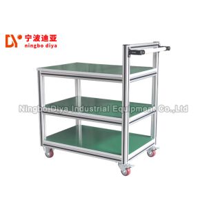 3 Layers Heavy Duty Cart , Aluminium Alloy Turnover Cart Simple Assemble